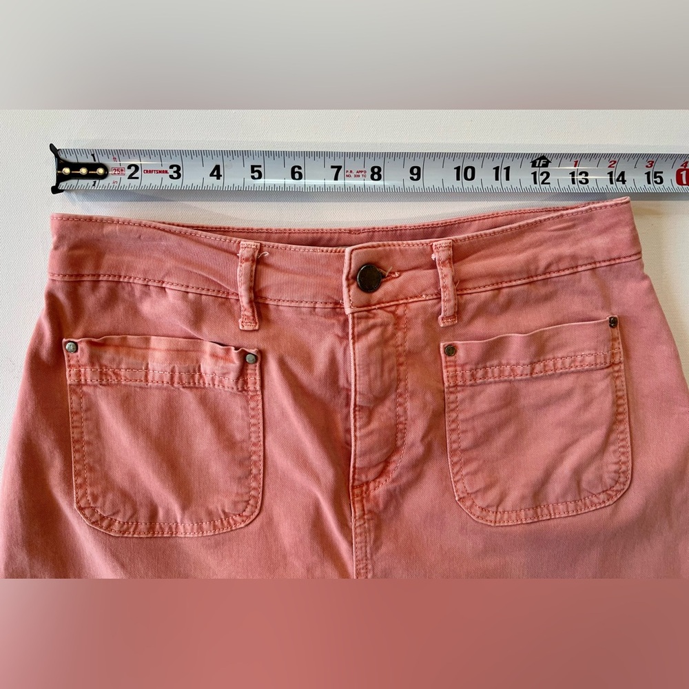 Boden Patch Pocket Chino Skirt Coral Salmon Pink - Picture 4 of 8